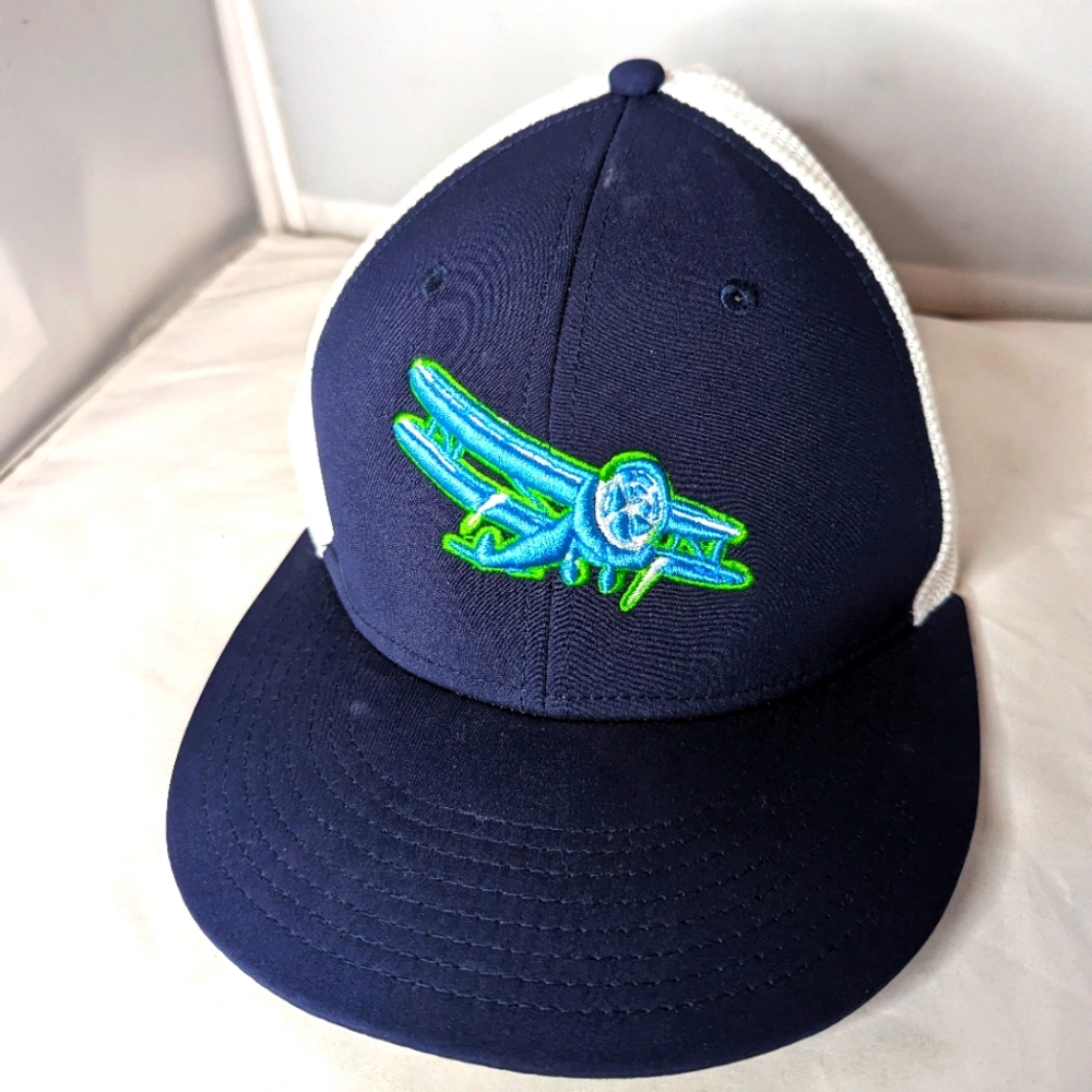 VTG Airplane Hat Cap Mens L The Game Military Flight Flying Aircraft Embroidery